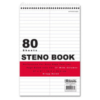 80 Ct. 6" X 9" White Paper Gregg Ruled Steno Book - Cheapnfast