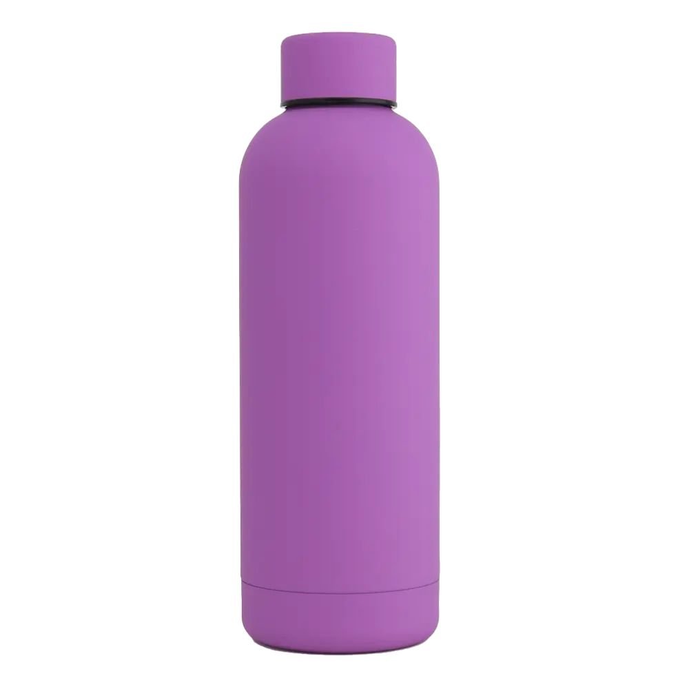 17oz Rubber Vacuum Insulated Stainless Steel Water Bottle - Cheapnfast