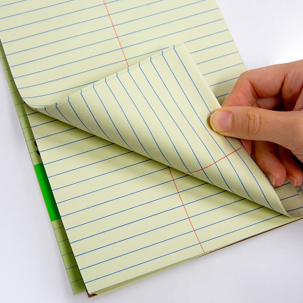 70 Ct. 6" X 9" Green Tint Gregg Ruled Steno Book - Cheapnfast