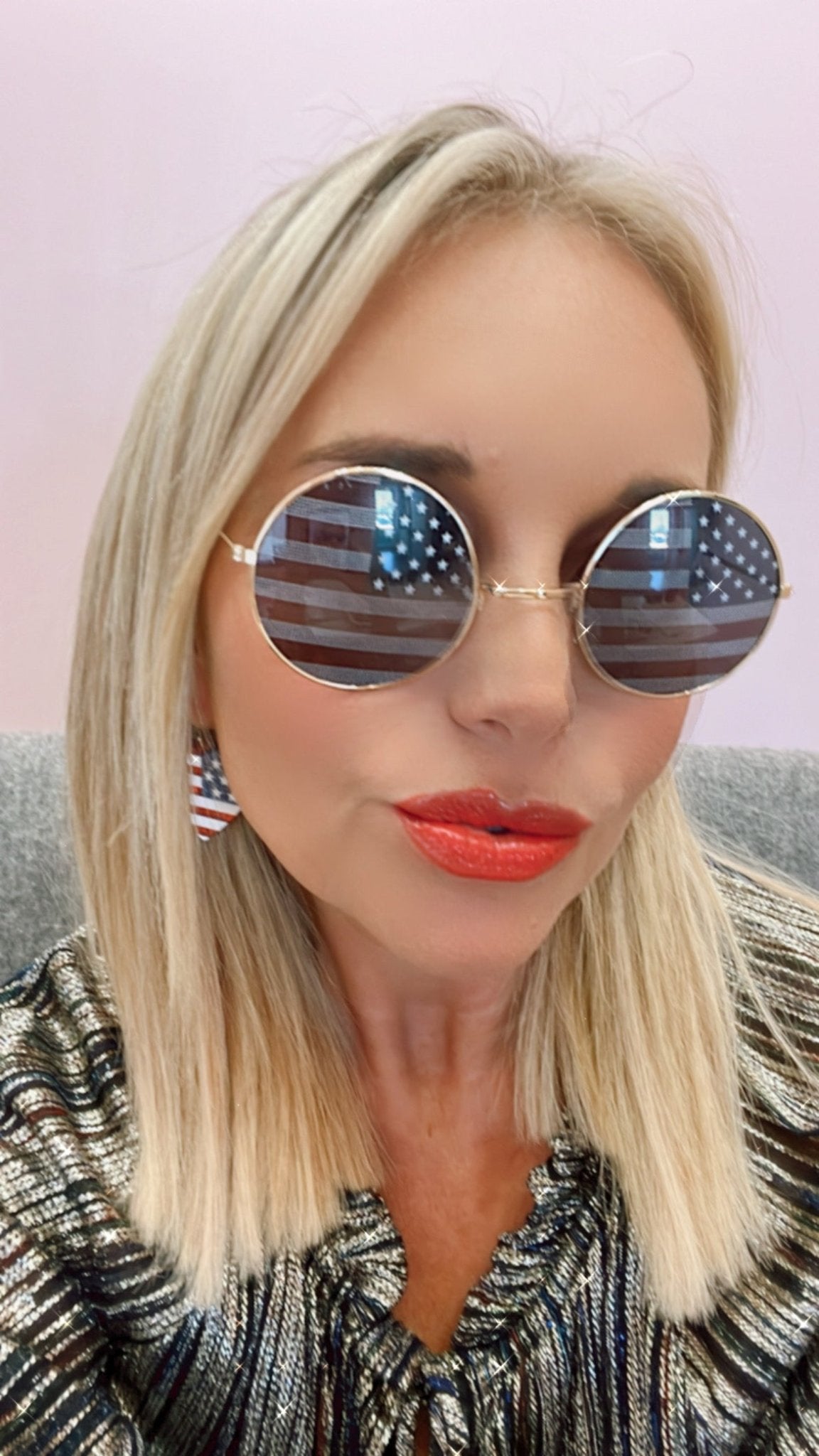 American Flag Round Shaped Sunglasses - Cheapnfast