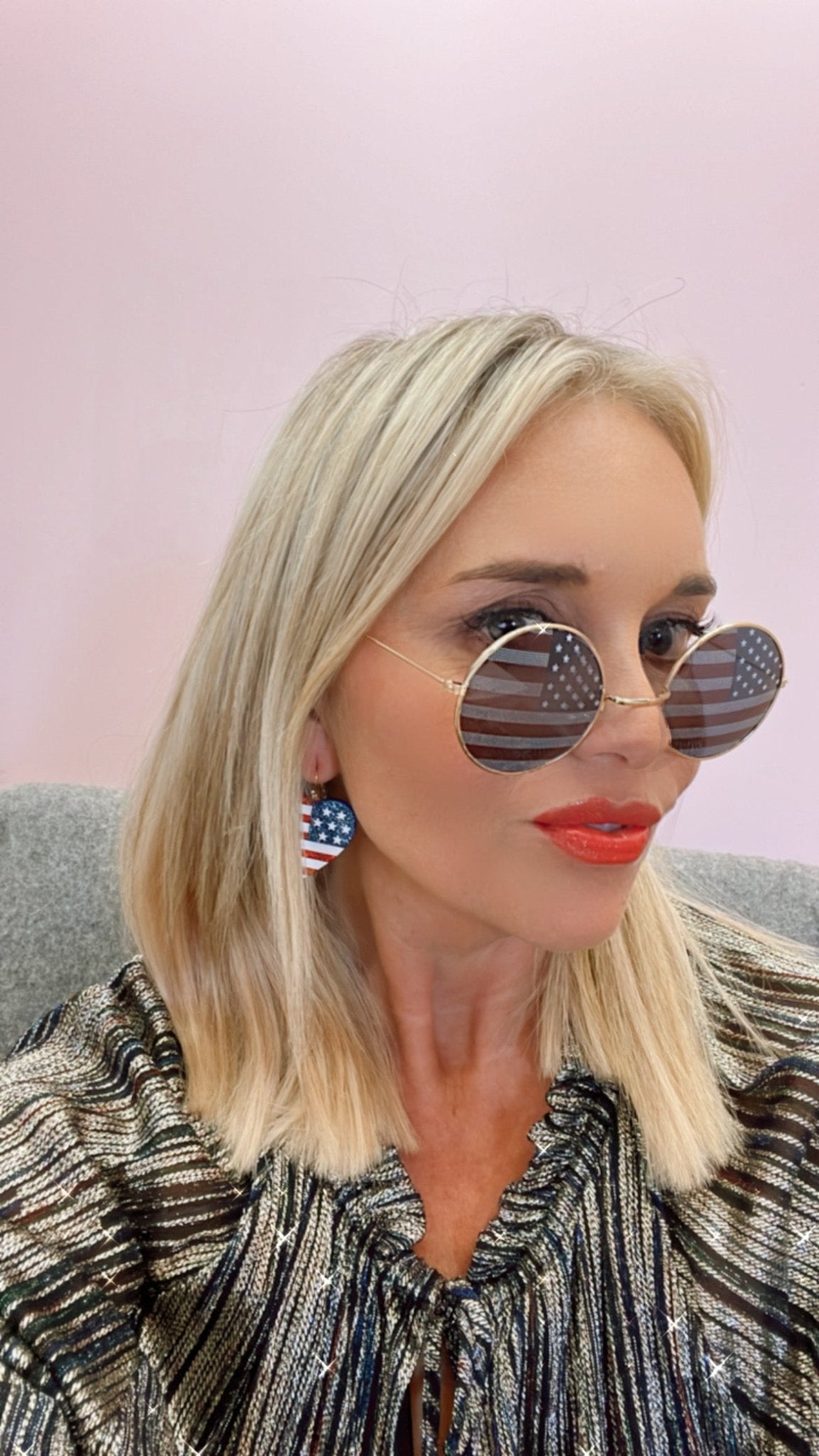 American Flag Round Shaped Sunglasses - Cheapnfast