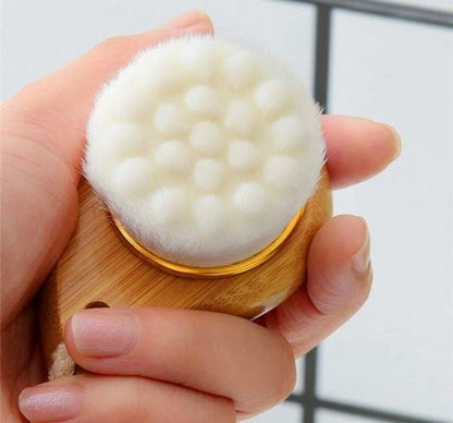 Facial Brush with Bamboo Handle - Cheapnfast