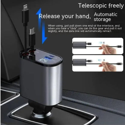 FAST 100W Car Phone Charger Lighter USB And TYPE - C Adapter - Cheapnfast