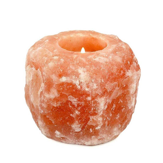Himalayan Pink Salt Tea Light Holder by Pride of India – Salt Candle Holder – Room Décor Item – Great for Creating an Ambiance – Ideal for Home & Spa Uses – Natural Shape - Cheapnfast