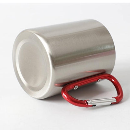 Stainless Steel Double Wall Carabiner Mug 10oz - Cheapnfast